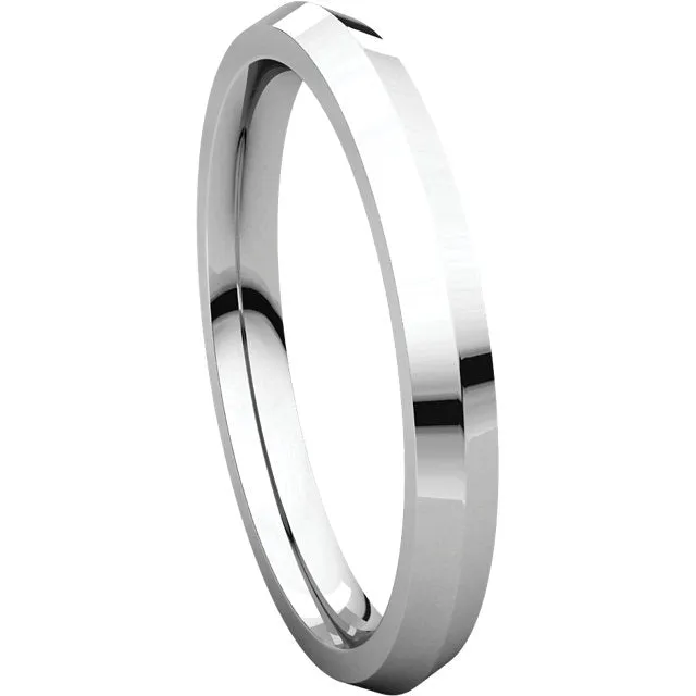 Platinum 2.5mm Knife Edge Comfort Fit Band, Size 5