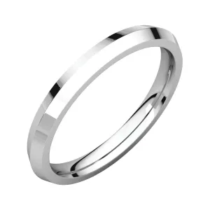 Platinum 2.5mm Knife Edge Comfort Fit Band, Size 5