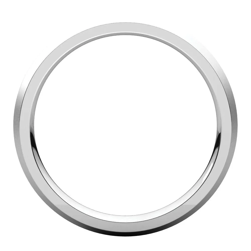 Platinum 2.5mm Knife Edge Comfort Fit Band, Size 5