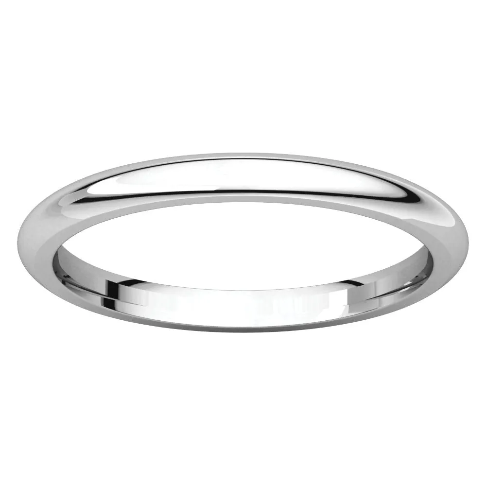 Platinum 2mm Comfort Fit Band, Size 4