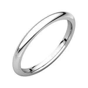 Platinum 2mm Comfort Fit Band, Size 4