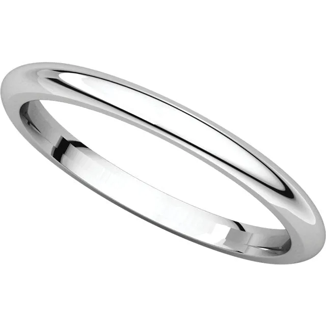 Platinum 2mm Comfort Fit Band, Size 4
