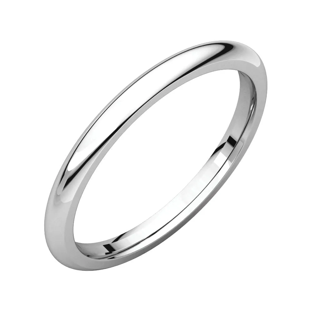 Platinum 2mm Comfort Fit Band, Size 9
