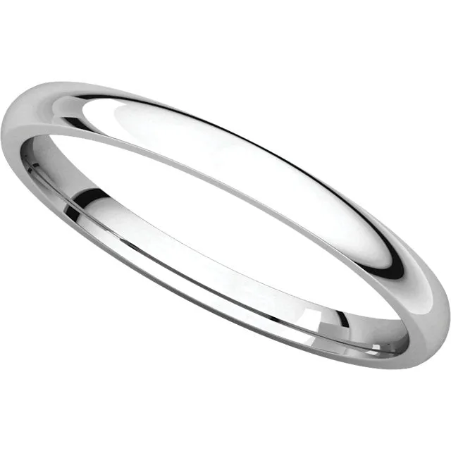 Platinum 2mm Light Comfort Fit Band, Size 6