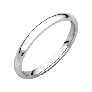 Platinum 2mm Light Comfort Fit Band, Size 6