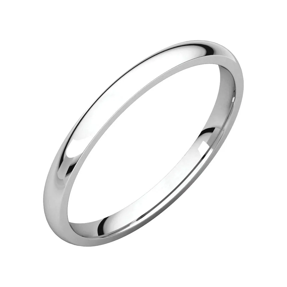 Platinum 2mm Light Comfort Fit Band, Size 6