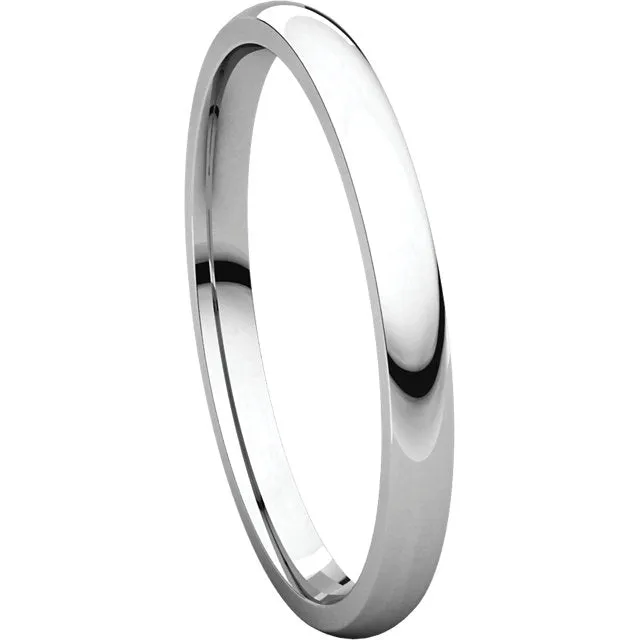 Platinum 2mm Light Comfort Fit Band, Size 6