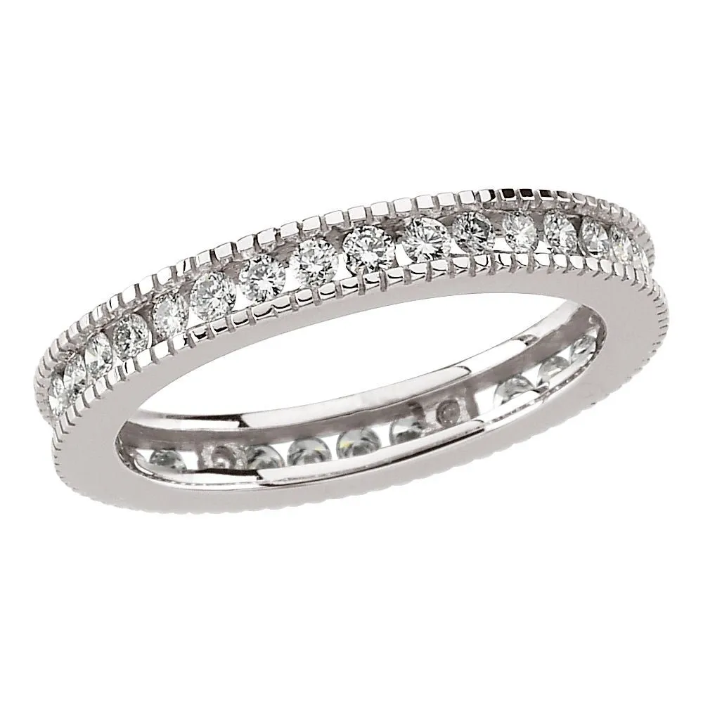 Platinum 3/4 CTW Diamond Eternity Band Size 6