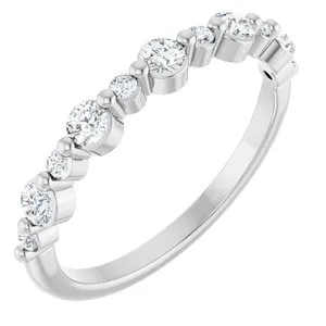 Platinum 3/8 CTW Natural Diamond Anniversary Band
