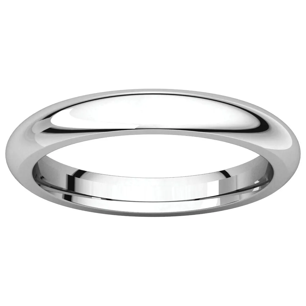 Platinum 3mm Comfort Fit Band, Size 7.5