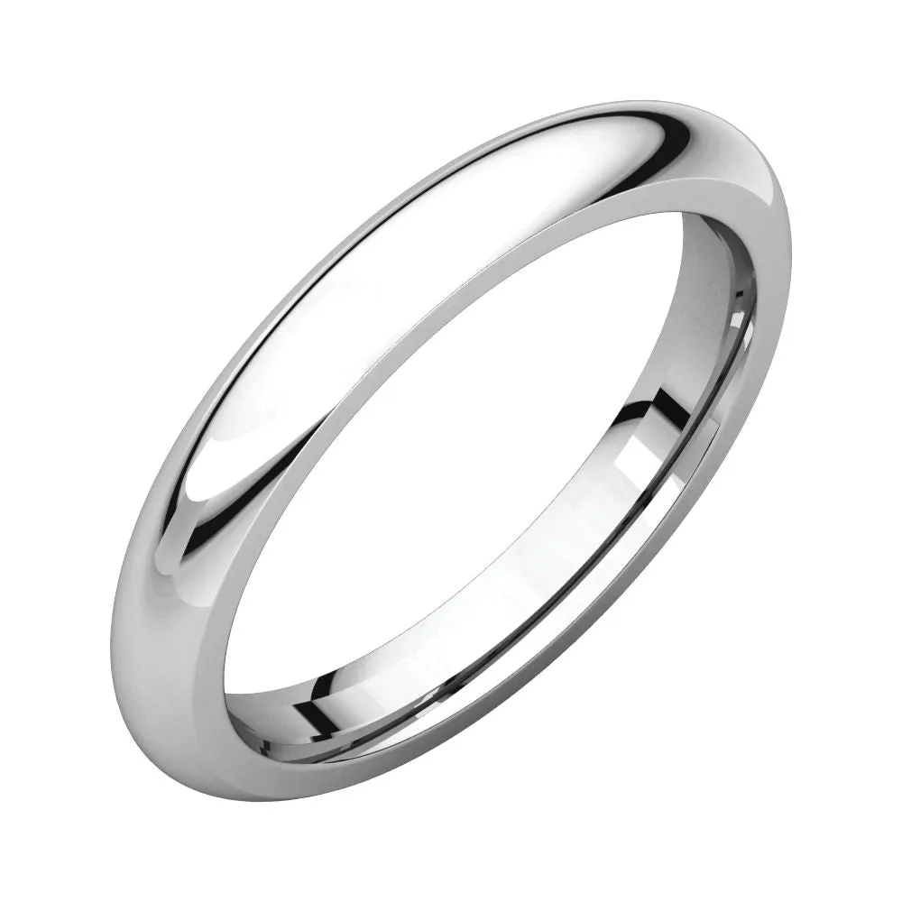 Platinum 3mm Comfort Fit Band, Size 7.5