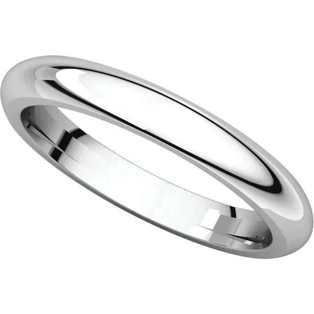 Platinum 3mm Comfort Fit Band, Size 7.5