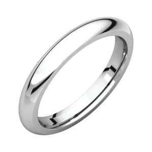 Platinum 3mm Comfort Fit Band, Size 7.5