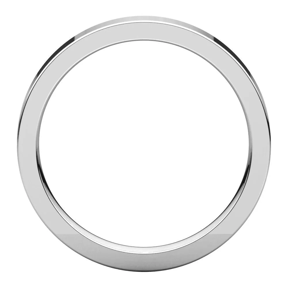 Platinum 3mm Flat Comfort Fit Band, Size 4