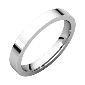 Platinum 3mm Flat Comfort Fit Band, Size 4