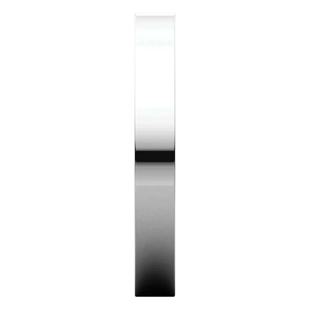 Platinum 3mm Flat Comfort Fit Band, Size 4
