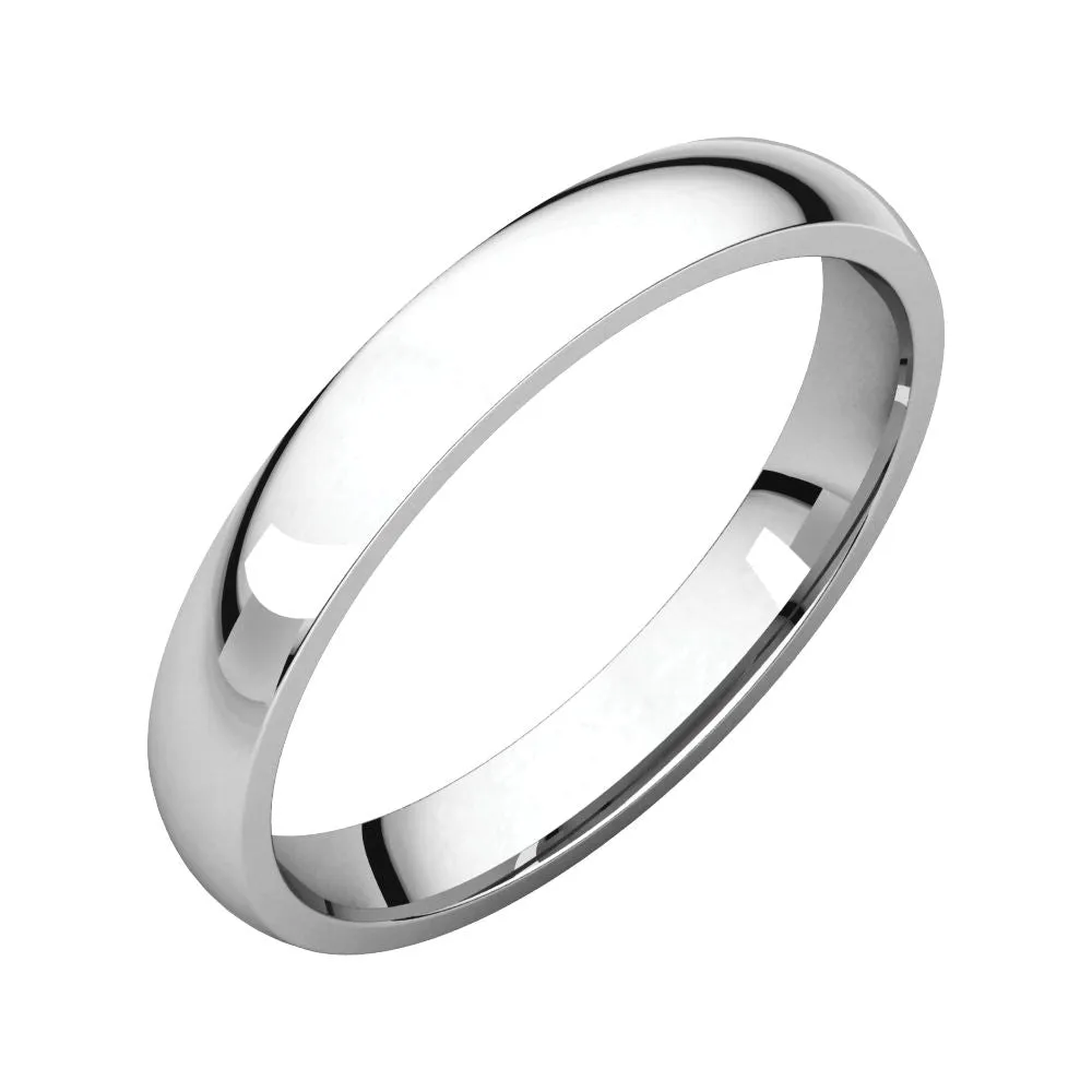 Platinum 3mm Light Comfort Fit Band, Size 4.5