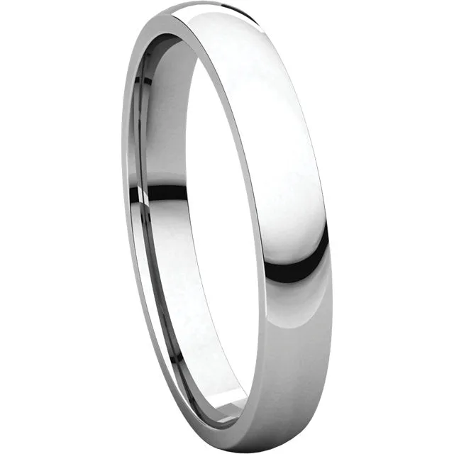 Platinum 3mm Light Comfort Fit Band, Size 4.5