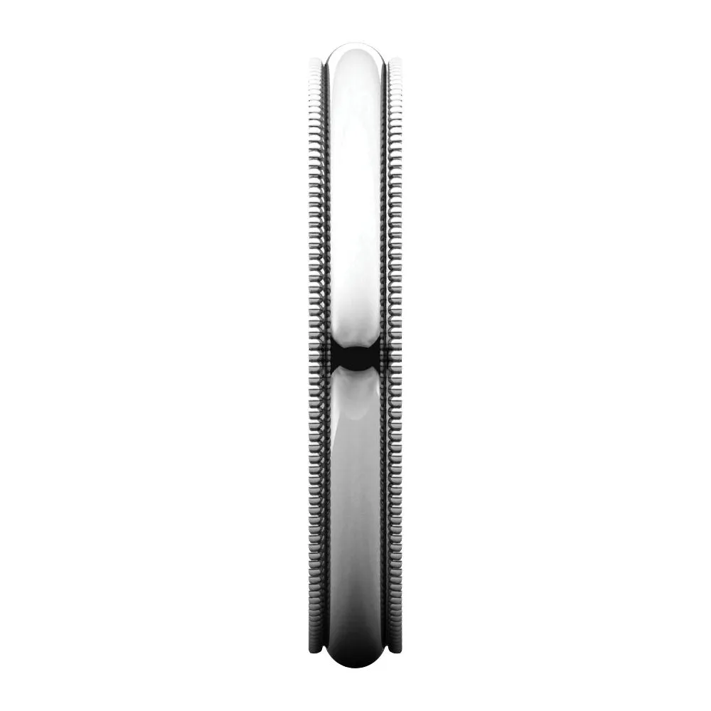 Platinum 3mm Milgrain Band, Size 4