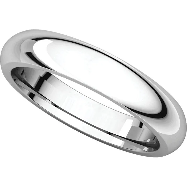 Platinum 4mm Comfort Fit Band, Size 8.5