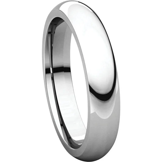 Platinum 4mm Comfort Fit Band, Size 8.5