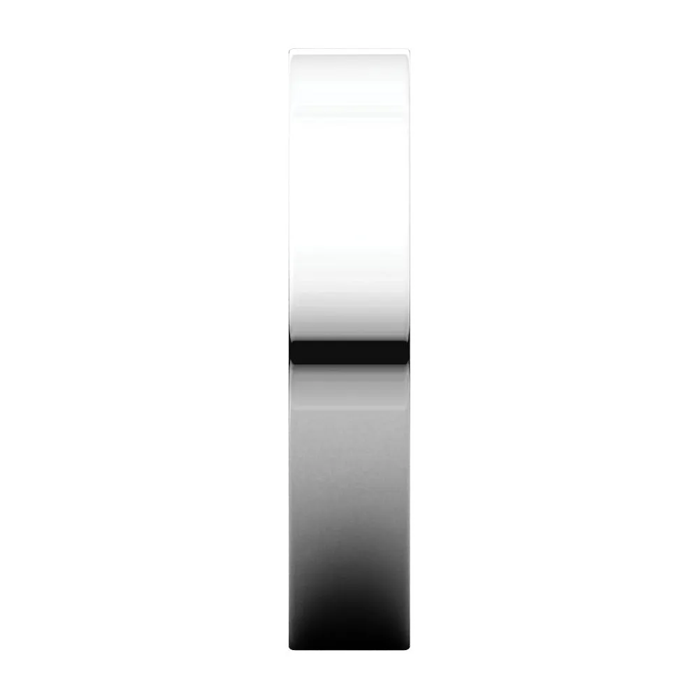Platinum 4mm Flat Band, Size 8.5