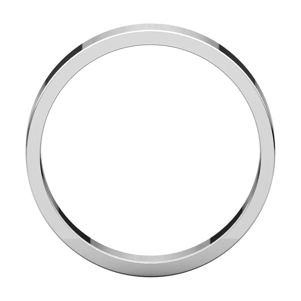 Platinum 4mm Flat Band, Size 8.5