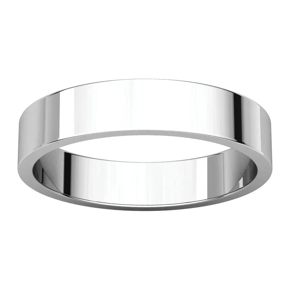 Platinum 4mm Flat Band, Size 8.5