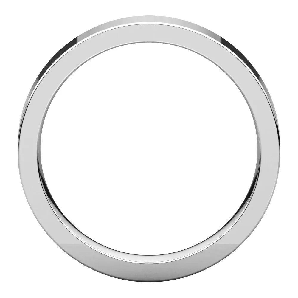Platinum 4mm Flat Comfort Fit Band, Size 7.5