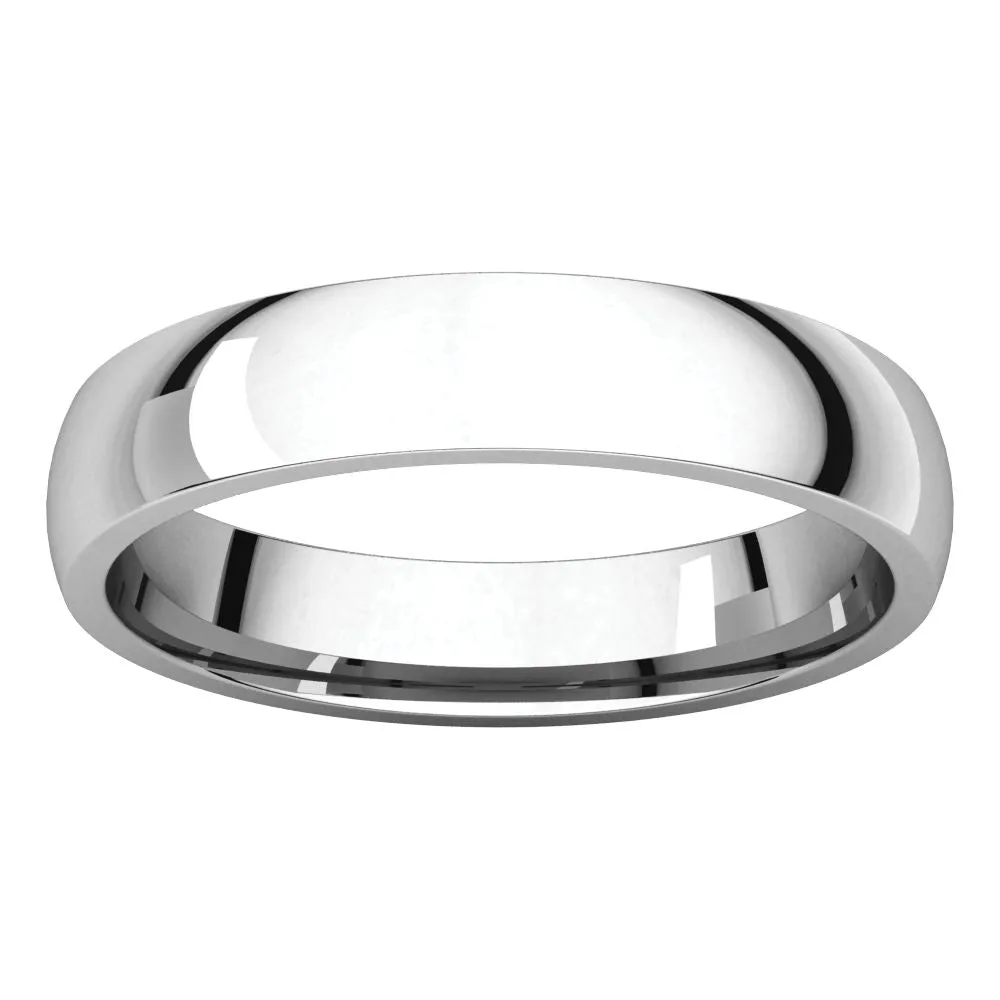 Platinum 4mm Light Comfort Fit Band, Size 8.5