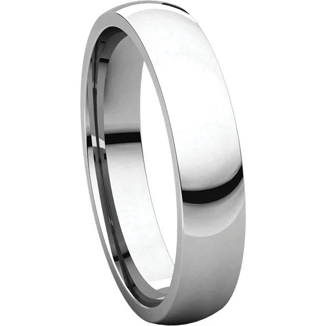 Platinum 4mm Light Comfort Fit Band, Size 8.5