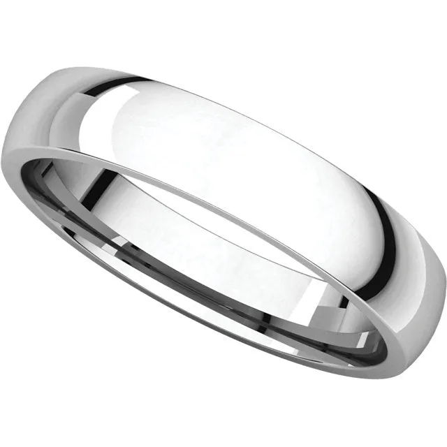 Platinum 4mm Light Comfort Fit Band, Size 8