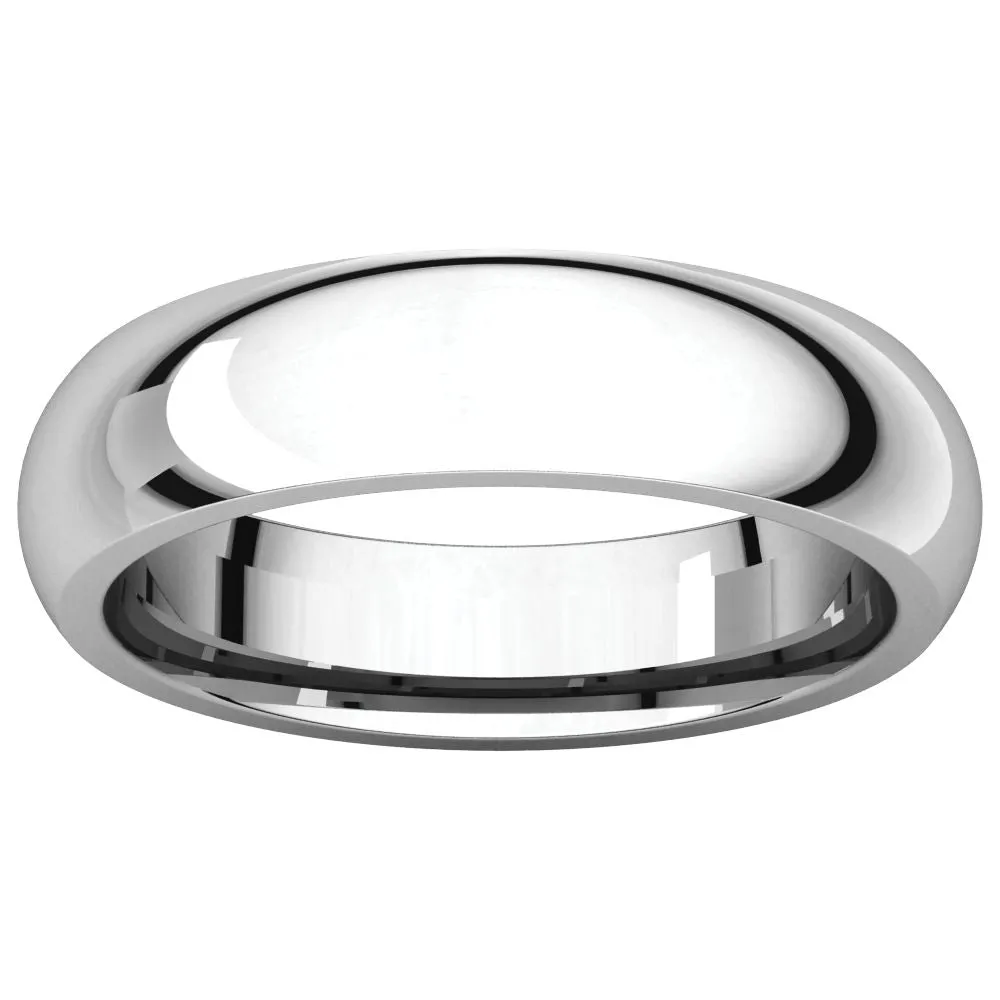 Platinum 5mm Comfort Fit Band, Size 7.5