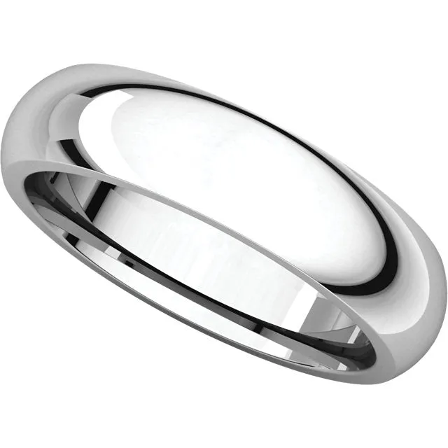 Platinum 5mm Comfort Fit Band, Size 7.5