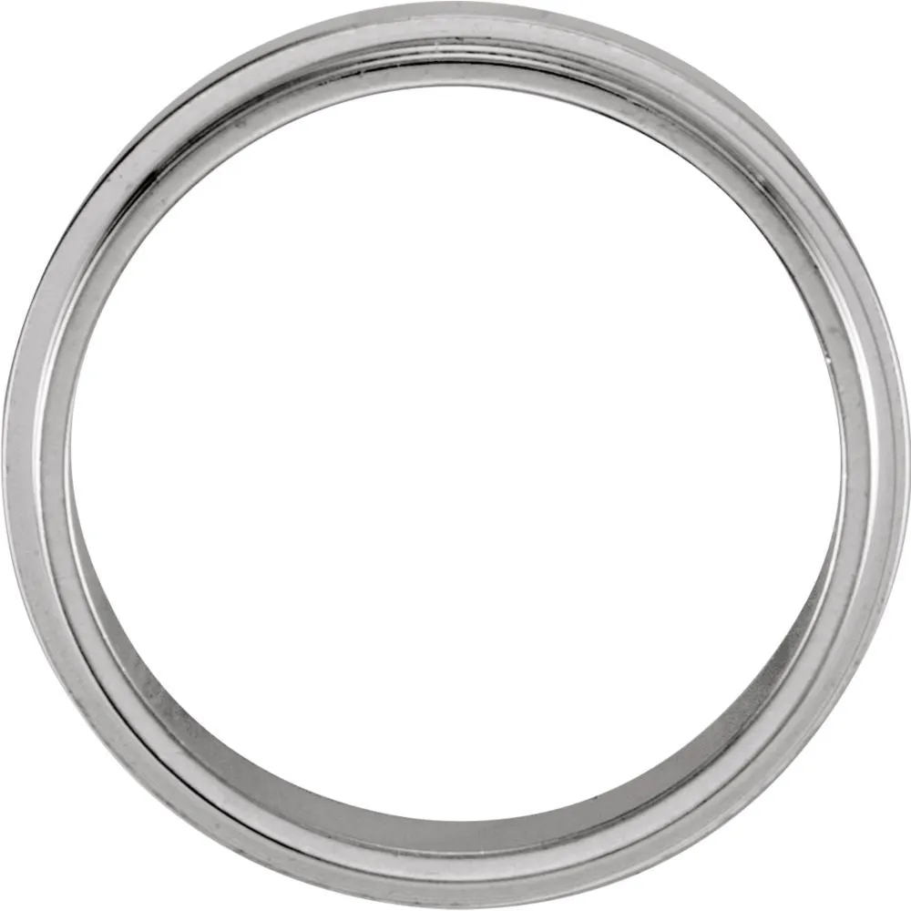 Platinum 5mm Flat Edge Band Size 7