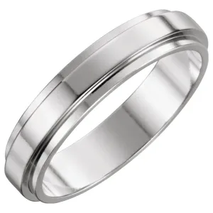 Platinum 5mm Flat Edge Band Size 7
