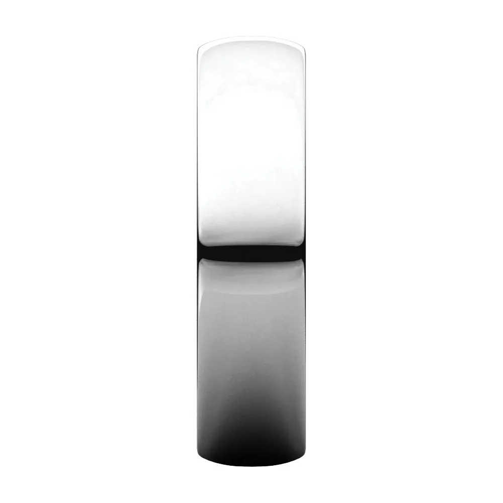 Platinum 5mm Half Round Light Band, Size 11.5