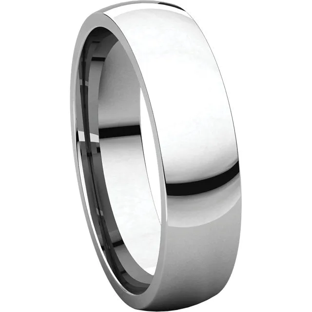 Platinum 5mm Light Comfort Fit Band, Size 10.5