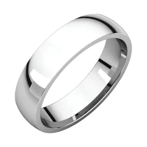 Platinum 5mm Light Comfort Fit Band, Size 10.5