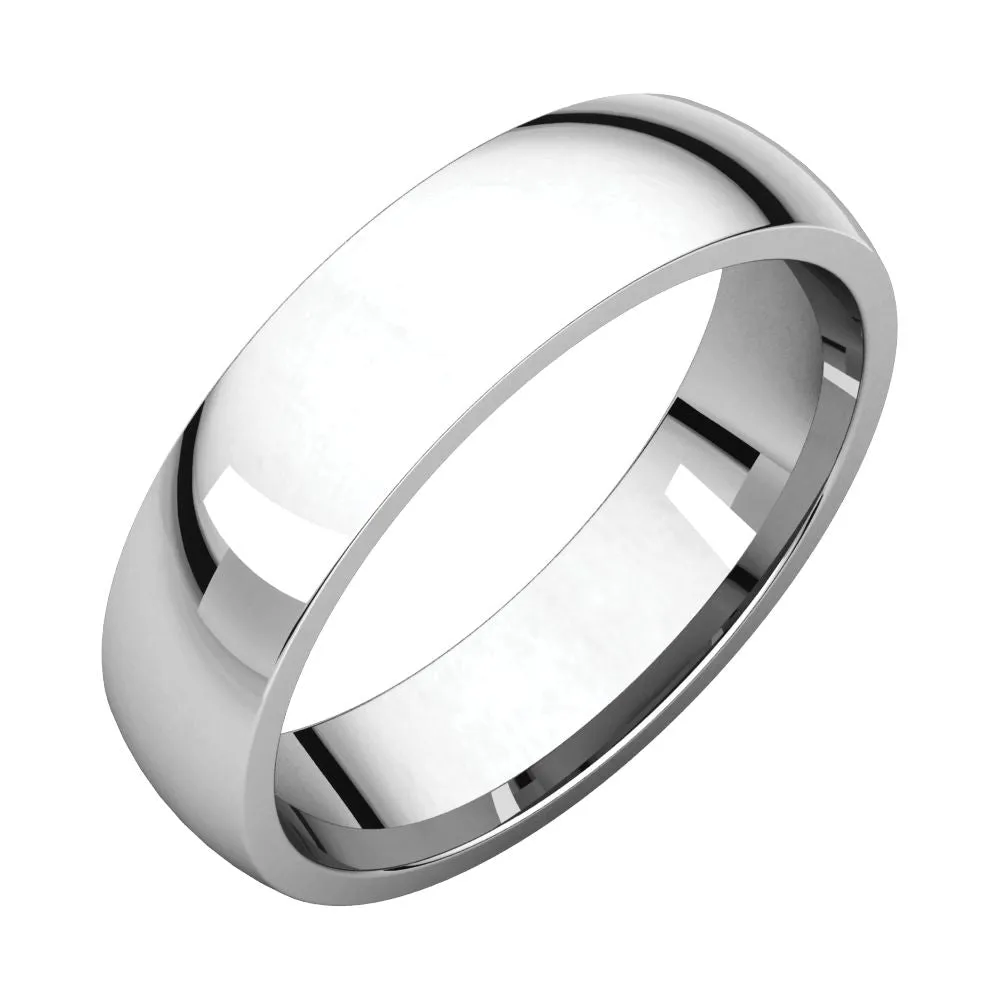 Platinum 5mm Light Comfort Fit Band, Size 11.5