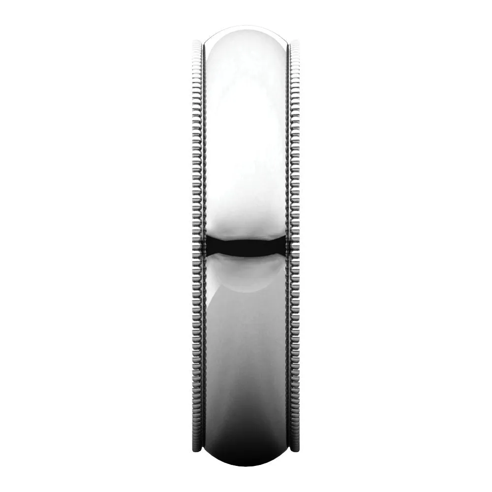 Platinum 5mm Milgrain Band, Size 10.5