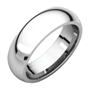 Platinum 6mm Comfort Fit Band, Size 10