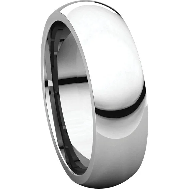 Platinum 6mm Comfort Fit Band, Size 12