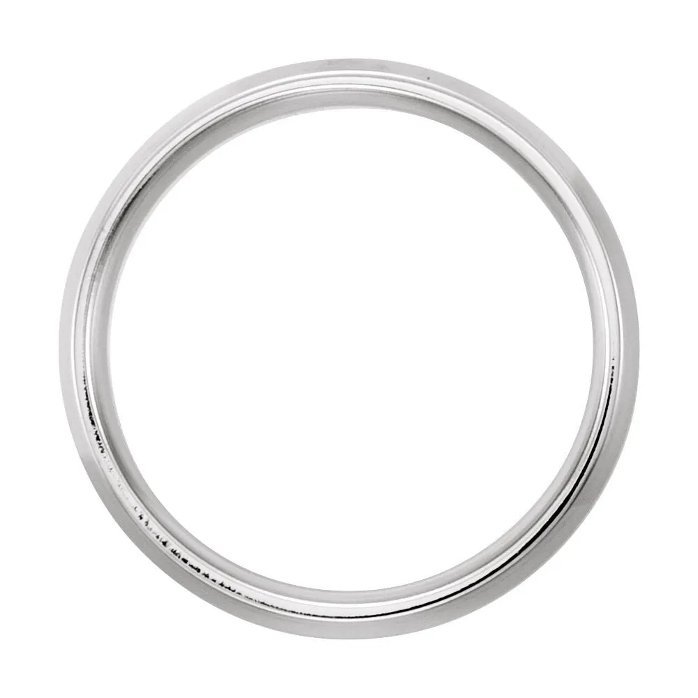 Platinum 6mm Comfort Fit Beveled Edge Band Size 11