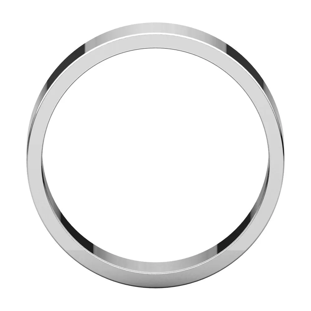 Platinum 6mm Flat Band, Size 7