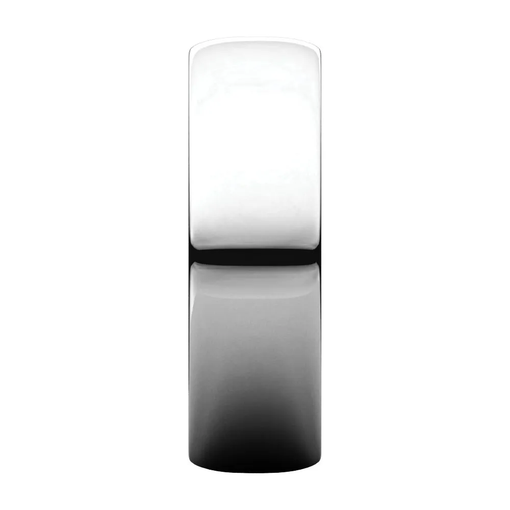 Platinum 6mm Half Round Light Band, Size 11