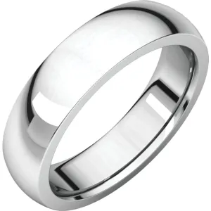 Platinum 6mm Heavy Comfort Fit Band, Size 8