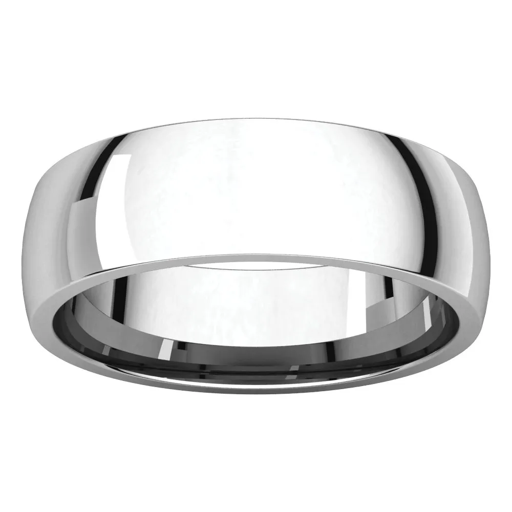 Platinum 6mm Light Comfort Fit Band, Size 8.5