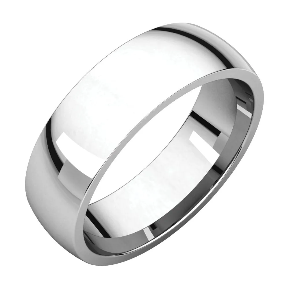 Platinum 6mm Light Comfort Fit Band, Size 8.5