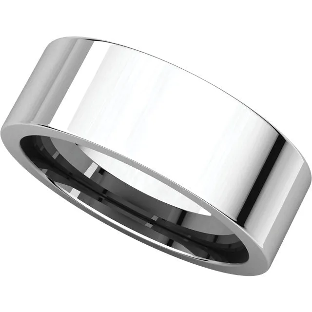 Platinum 7mm Flat Comfort Fit Band, Size 7